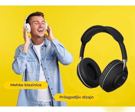 TREVI DJ 12E42 BT brezžične naglavne slušalke, Bluetooth 5.3, polnilna - Image 3