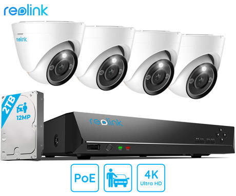 Reolink RLK8-1200D4-A varnostni komplet, 1x NVR snemalna enota (2TB) + 4x IP - Image 2