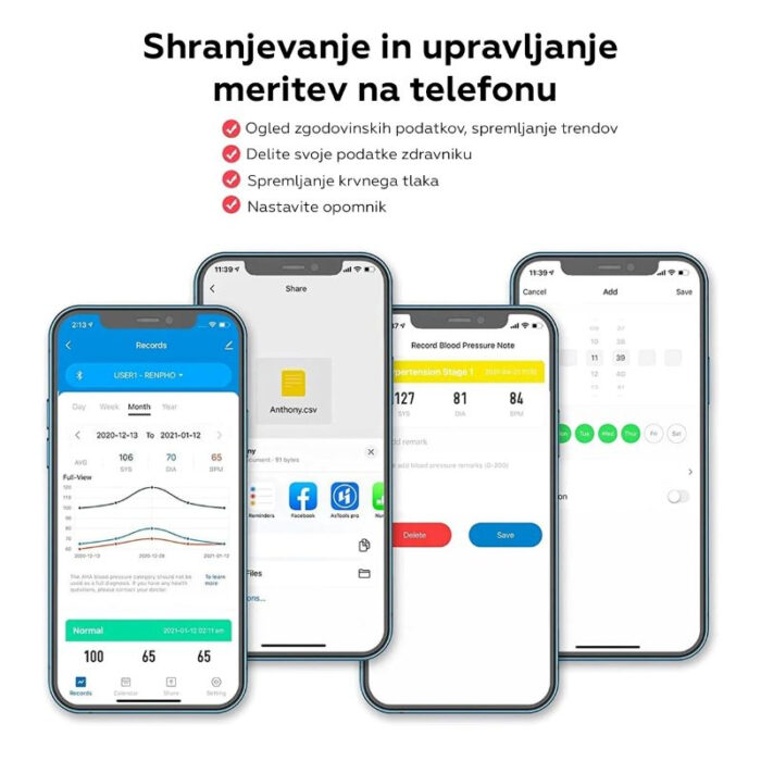 RENPHO Pametni merilnik krvnega tlaka - Image 3