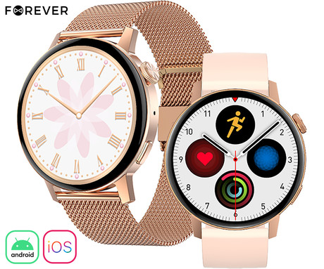 FOREVER ForeVive 4 SB-350 pametna ura, 1.32" zaslon, Bluetooth, Android + iOS,