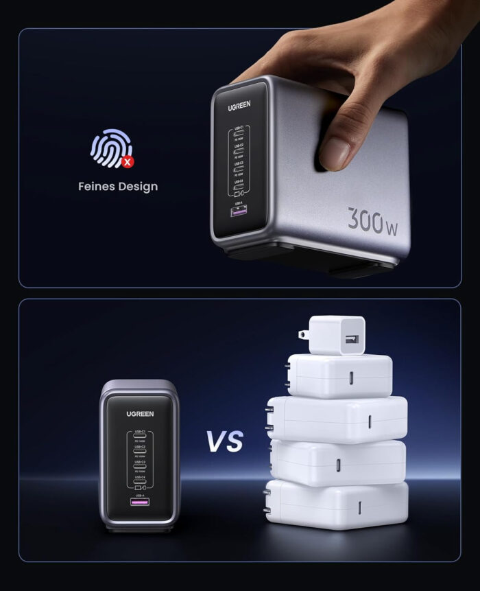 Ugreen Nexode 300W GaN II 5-portni USB polnilec - box - Image 5