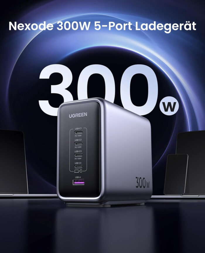 Ugreen Nexode 300W GaN II 5-portni USB polnilec - box - Image 3