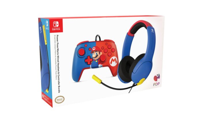 PDP NINTENDO SWITCH ŽIČNE AIRLITE SLUŠALKE & REMATCH KONTROLER - MARIO - Image 3