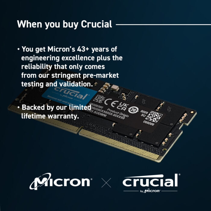 Crucial 32GB DDR5-5600 SODIMM CL46, 1.1V - Image 5