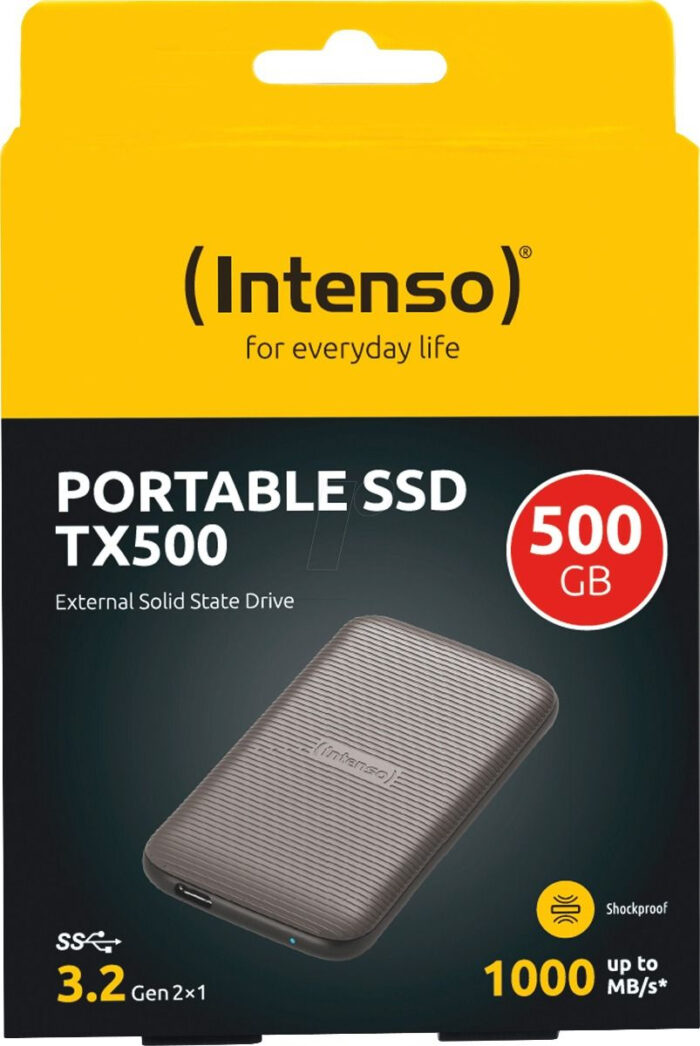 Intenso 500GB SSD TX500 1000MB/s USB 3.2 - Image 5