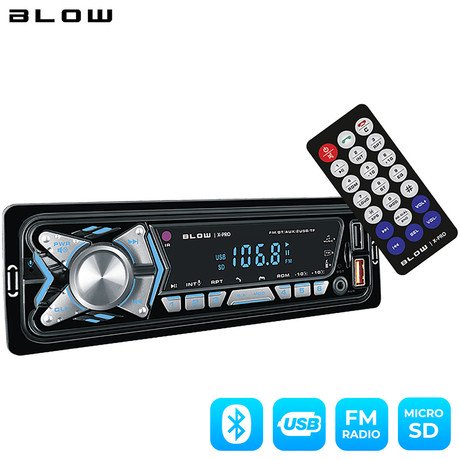 Avtoradio BLOW X-PRO, FM Radio, Bluetooth, 4x25W, aplikacija, MP3 / USB