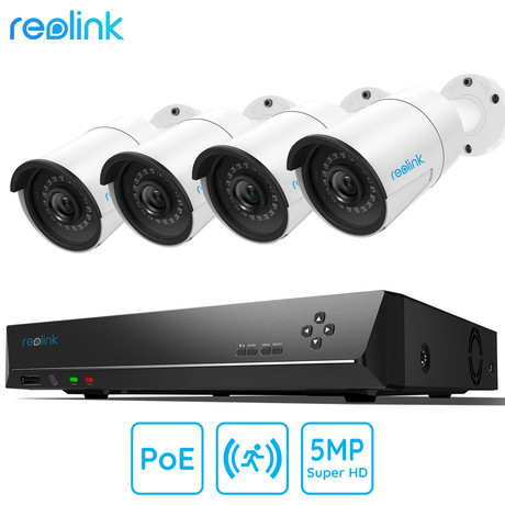 Komplet Reolink RLK8-410B4, 1x NVR snemalna enota (tB HDD), 4x IP kamere