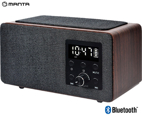 MANTA RDI910 WC radijski sprejemnik / ura / budilka, FM Radio, Bluetooth 5.0,
