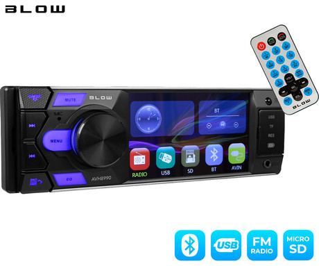 BLOW AVH8990 avto radio, FM Radio, Bluetooth, 4x60W, LCD zaslon,