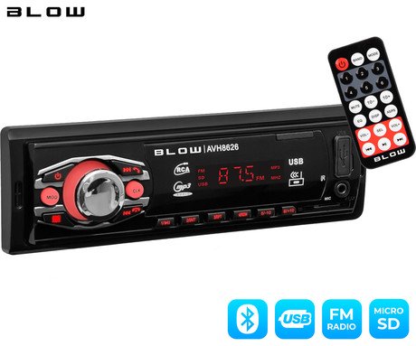 BLOW AVH-8626 avto radio, FM Radio, Bluetooth, 4x50W, MP3 / USB / microSD /