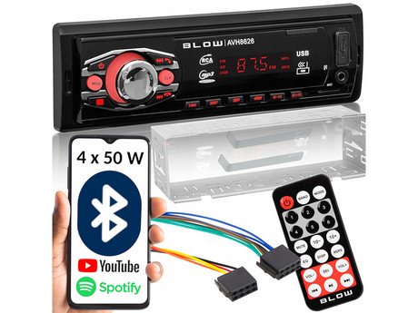 BLOW AVH-8626 avto radio, FM Radio, Bluetooth, 4x50W, MP3 / USB / microSD / - Image 5