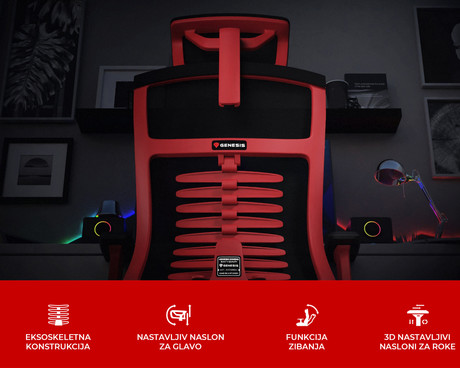 GENESIS ASTAT 700 gaming / pisarniški stol, ergonomski, tehnologija - Image 3