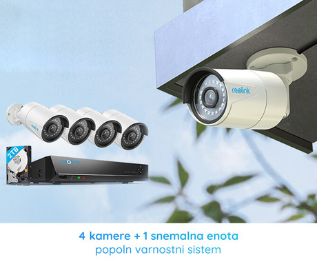 Komplet Reolink RLK8-410B4, 1x NVR snemalna enota (tB HDD), 4x IP kamere - Image 3