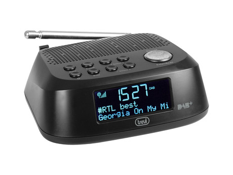 TREVI RC 80D4 Radio alarm ura + DAB/DAB+/FM Radio, USB polnilec, črna - Image 4