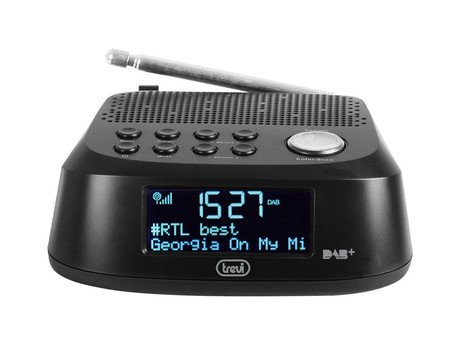 TREVI RC 80D4 Radio alarm ura + DAB/DAB+/FM Radio, USB polnilec, črna - Image 5