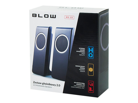 BLOW računalniški zvočniki MS-22, 2.0 Stereo, USB, črni - Image 5