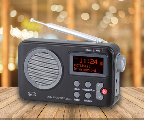 TREVI DAB 7F80 R prenosni radio. črn Radio, Bluetooth, zvočnik, teleskopska - Image 4