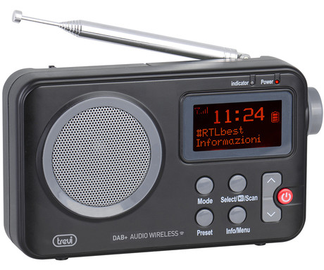 TREVI DAB 7F80 R prenosni radio. črn Radio, Bluetooth, zvočnik, teleskopska - Image 3