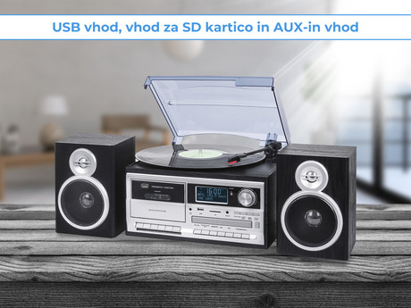 TREVI TT-1072, Glasbeni sistem, FM Radio DAB/DAB+, Gramofon, Kasetofon, - Image 4