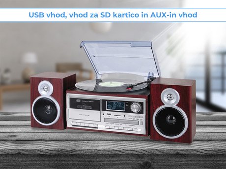TREVI TT-1072, Glasbeni sistem, FM Radio DAB/DAB+, Gramofon, Kasetofon, - Image 4