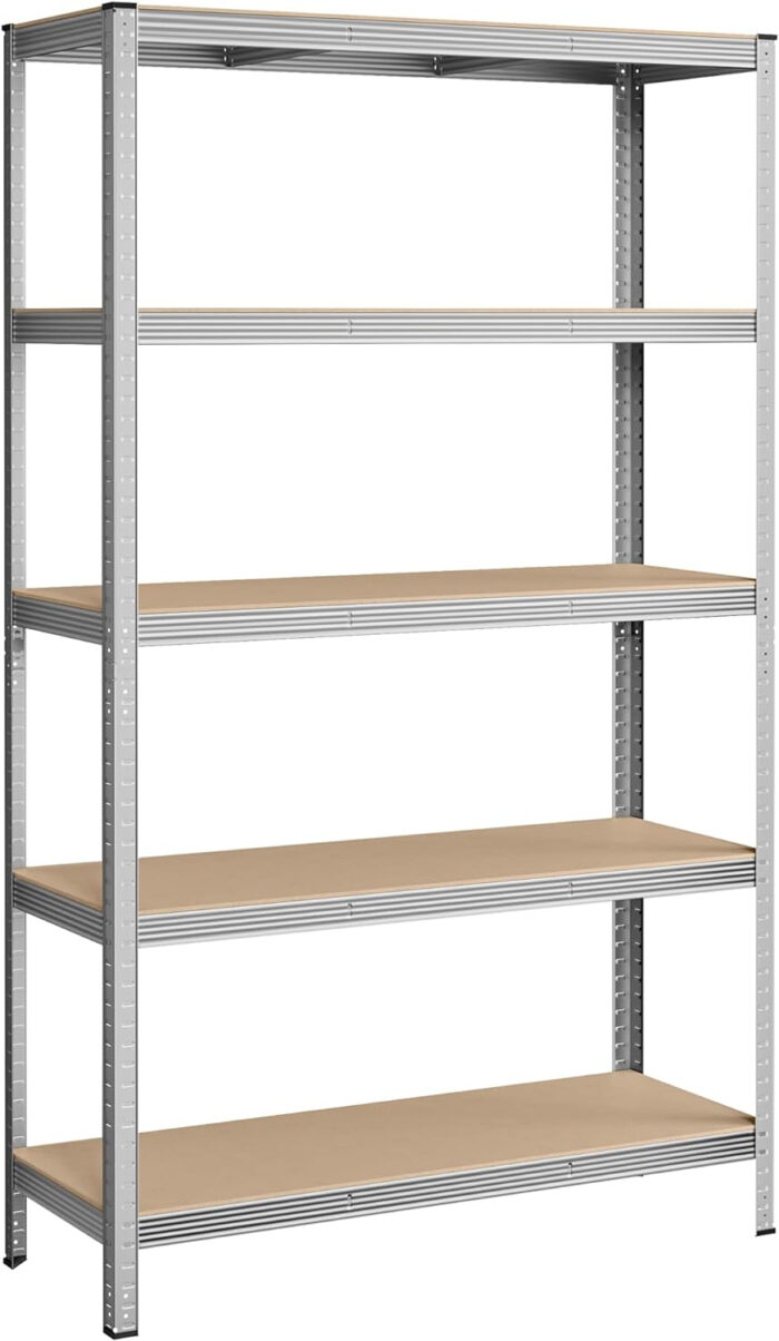 SONGMICS Regal 60 x 120 x 200 cm rjavo-srebrno,GLR060E01