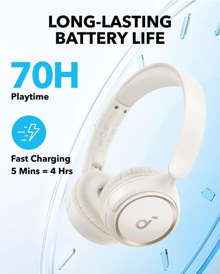 Anker Soundcore H30i naglavne Bluetooth slušalke, bele - Image 4
