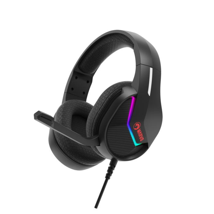 MARVO H8618 BK ŽIČNE SLUŠALKE RGB ČRNE