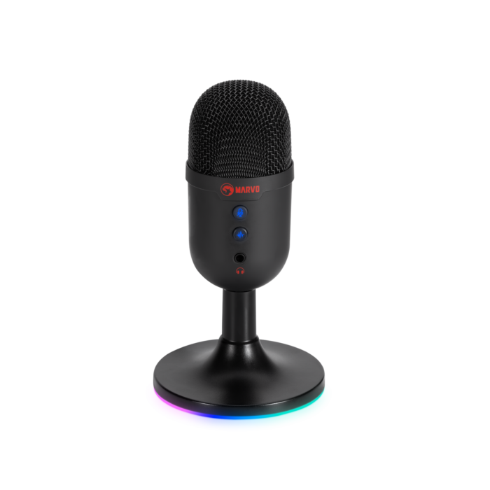 MARVO MIC-06 BK ŽIČNI MIKROFON RGB ČRNE