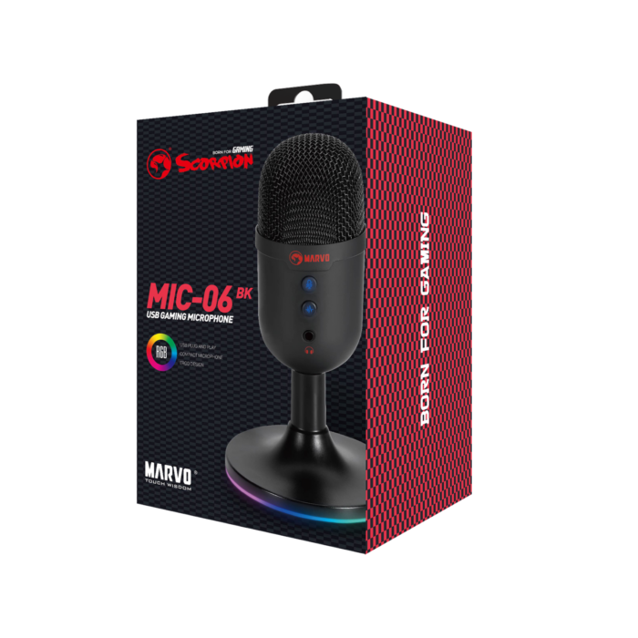 MARVO MIC-06 BK ŽIČNI MIKROFON RGB ČRNE - Image 5