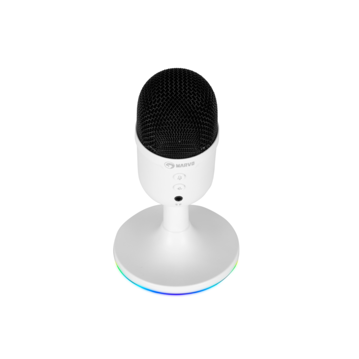 MARVO MIC-06 WH ŽIČNI MIKROFON RGB BELE - Image 3