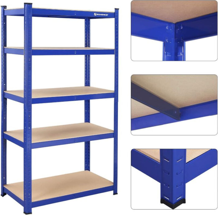 SONGMICS Regal 90 x 180 x 40 cm rjavo-moder,GLR40Q - Image 6