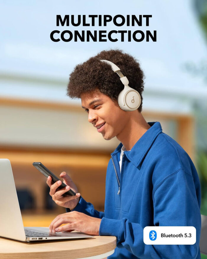 Anker Soundcore H30i naglavne Bluetooth slušalke, bele - Image 6