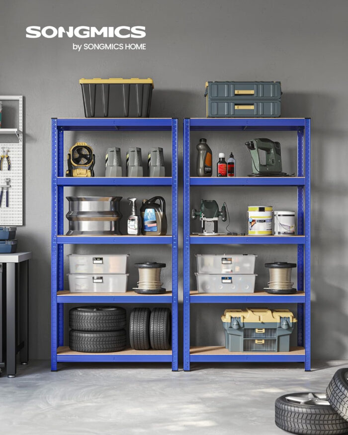 SONGMICS Regal 40 x 90 x 180 cm rjavo-moder,GLR040Q01 - Image 3