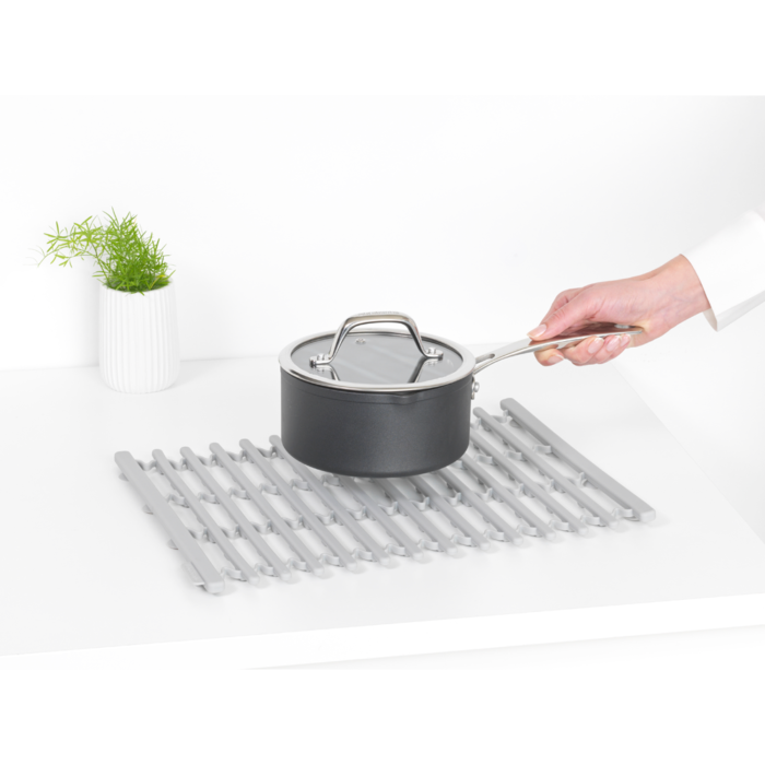 Brabantia silikonska podloga za umivalnik, svetlo siva - Image 4