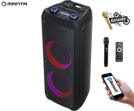 MANTA SPK1202B250 KRIOS prenosni KARAOKE zvočnik, Bluetooth, TWS, Equalizer,