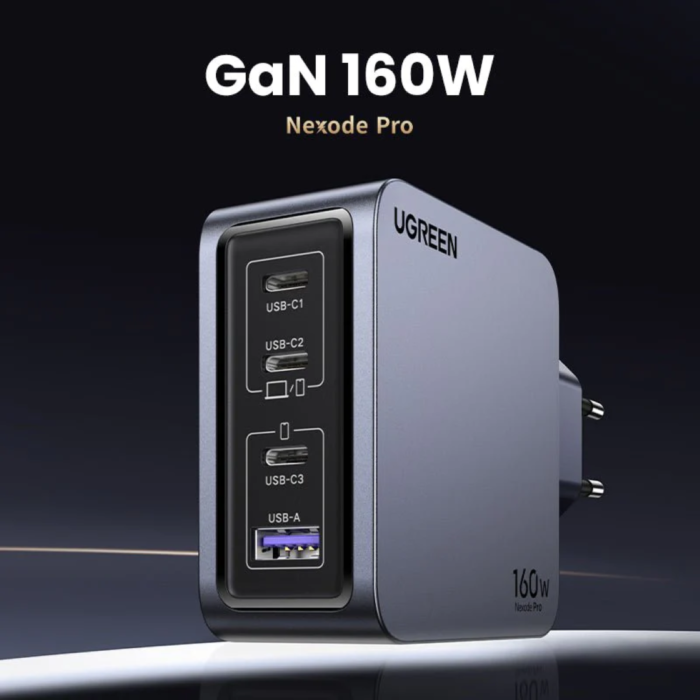 Ugreen Nexode Pro 160W 4-Portni GaN USB polnilec s priloženim 1,5M 240W USB-C - Image 4