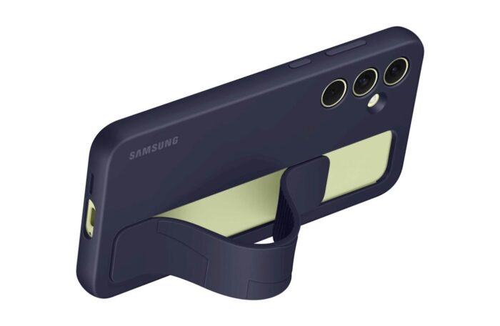 SAMSUNG GALAXY A55 STANDING GRIP CASE BLUE BLACK - Image 3
