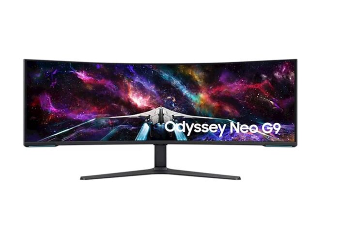 Monitor Samsung Odyssey Neo G95NC, 57'', ukrivljen, VA, 7680x2160, 3x HDMI, DP,
