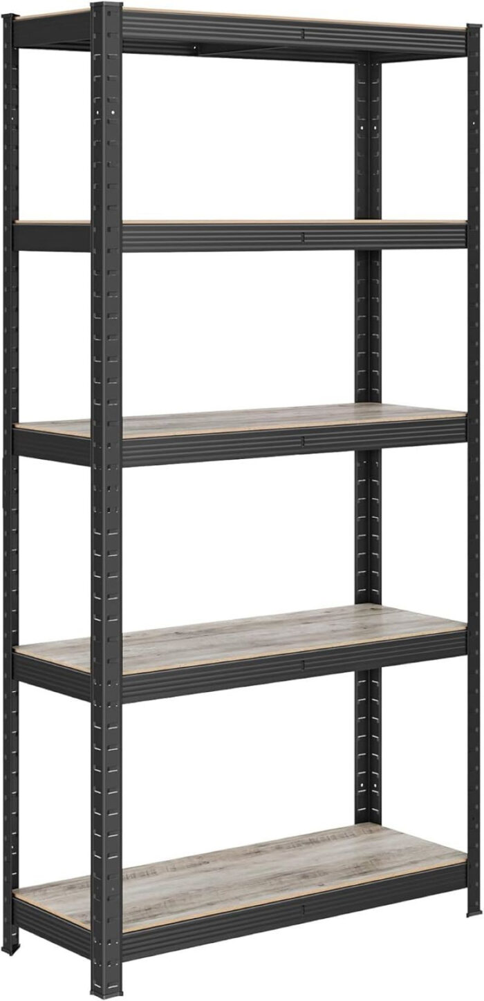SONGMICS Regal 50 x 100 x 200 cm naravno črna,GLR050B11