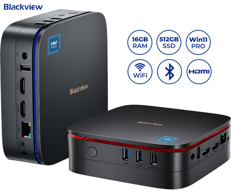 Blackview MP60 namizni mini računalnik, Windows 11 PRO, Intel N95, 16GB RAM,