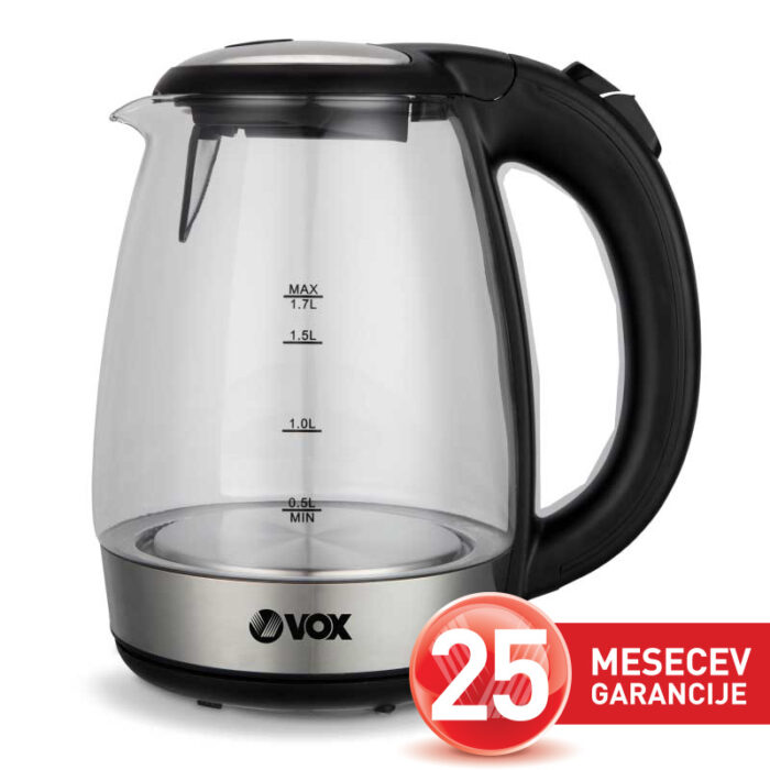 VOX Grelnik vode WK-8046 [1,7 L, steklo, LED osvetlitev]