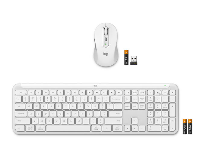 Logitech MK950 Slim brezžični komplet, Bolt-bela barva - Image 3