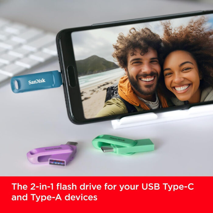 SanDisk USB 64GB Ultra Dual Drive Go USB Type-C 150MB/s 64GB sivka - Image 4