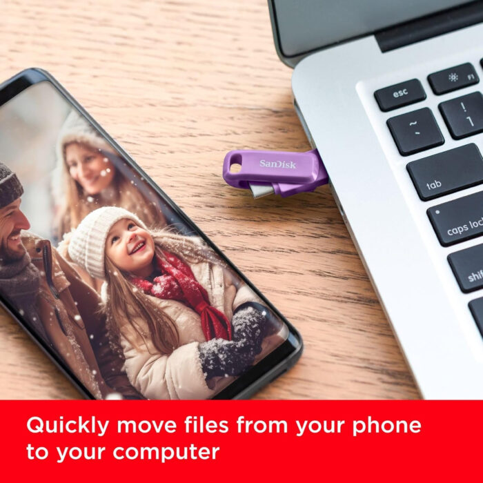 SanDisk USB 64GB Ultra Dual Drive Go USB Type-C 150MB/s 64GB sivka - Image 6