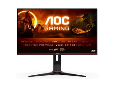 LED monitor AOC U28G2XU2/BK (28" 4K UHD IPS 144Hz, HDMI 2.1) Gaming - Image 3