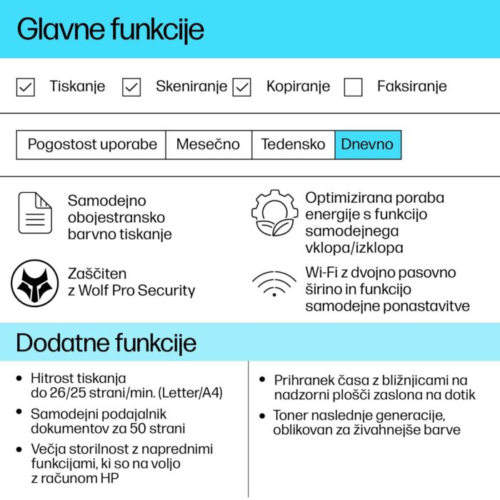 Večfunkcijska barvna Laserska naprava HP Color LaserJet Pro MFP 3302sdw - Image 5