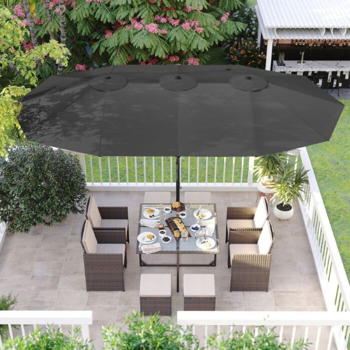 SONGMICS Senčnik velik 460 x 270 cm siv, GPU36GY - Image 6
