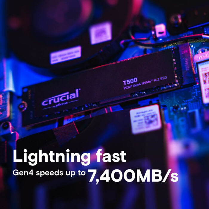 Crucial T500 1TB PCIe Gen4 NVMe M.2 SSD - Image 3