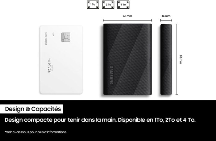 Samsung T9 zunanji SSD 1TB Type-C USB 3.2 Gen2x2 V-NAND UASP, črn