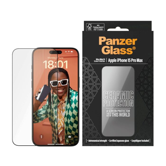 PANZERGLASS IPHONE 15 PRO MAX CERAMIC PROT. UWF WA - Image 3